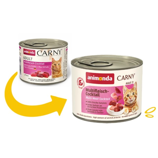 Фото - Паштет для кошек Animonda Carny Adult Multi Meat Cocktail для взрослых мультим  коктейль 200г (4017721837026)
