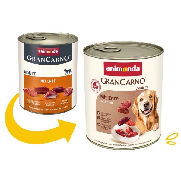 Фото - Влажный корм для собак Animonda GranCarno Adult with Duck с уткой 800 г (4017721828048)