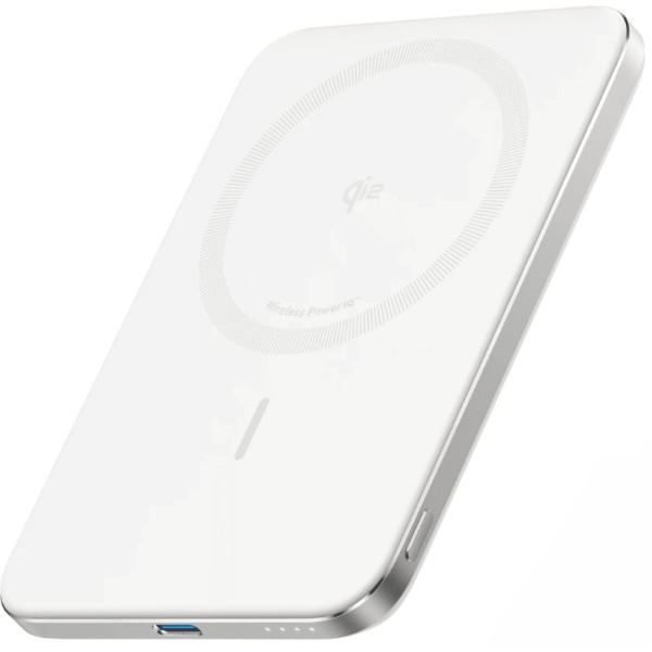 Фото - Батарея мобільна Anker Nano - 5000 mAh Qi2 15W MagGo Slim White (A1665H21)