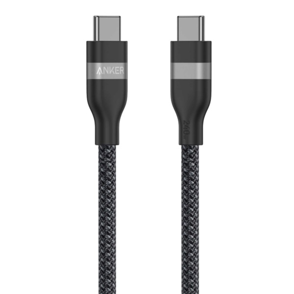 Фото - Кабель Anker USB-C to USB-C - 1.8m 240W Upcycled-Braided Black (A82E2H12)