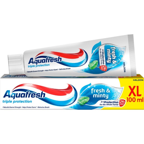 Фото - Зубна паста Aquafresh освіжаюча-м`ятна 100 мл (5054563198396)