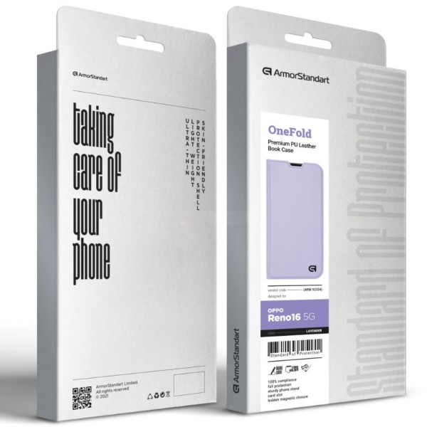 Фото - Чехол для смартфона Armorstandart OneFold Case for OPPO Reno16 5G Lavender (ARM92554)