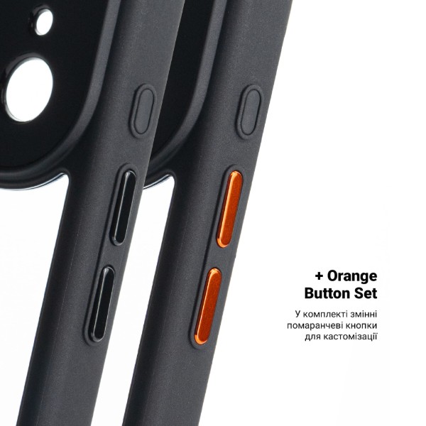 Фото - Чохол для смартфону Armorstandart Unit-C MagCase for Apple iPhone 17 Pro Max Black + Orange Button Set (ARM90589)