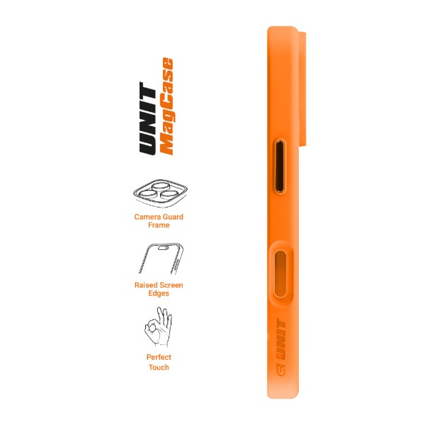 Фото - Чохол для смартфону Armorstandart Unit-C MagCase for Apple iPhone 17 Pro Orange + Black Button Set (ARM90588)