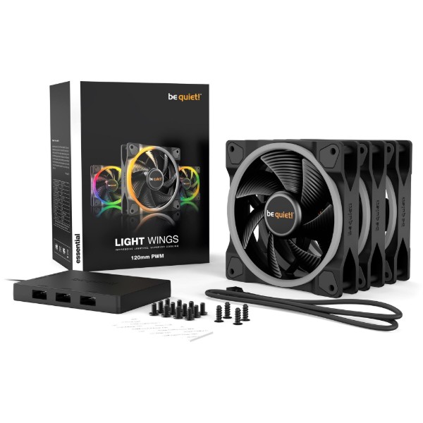 Фото - Корпусный вентилятор Be quiet! Light Wings 120mm PWM 3-Pack Black (BL076)