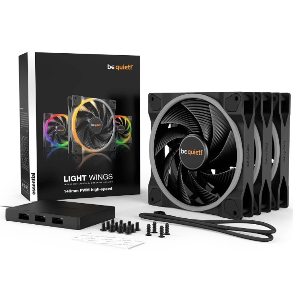 Фото - Корпусний вентилятор Be quiet! Light Wings 140mm PWM Triple Pack (BL079)