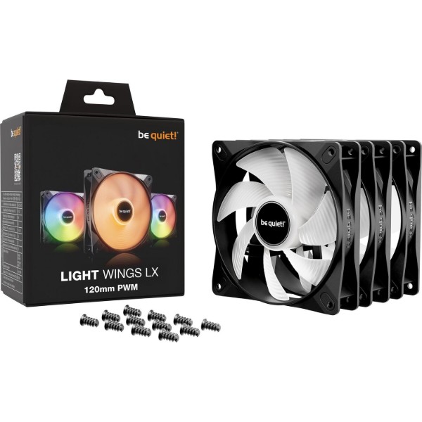 Фото - Корпусний вентилятор Be quiet! Light Wings LX 120mm PWM 3-Pack Black (BL121)