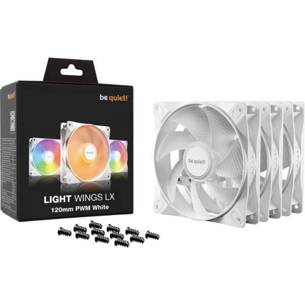 Фото - Корпусний вентилятор Be quiet! Light Wings LX 120mm PWM 3-Pack White (BL122)