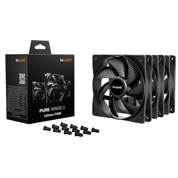 Фото - Корпусний вентилятор Be quiet! Pure Wings 3 120mm PWM 3-Pack Black (BL141)