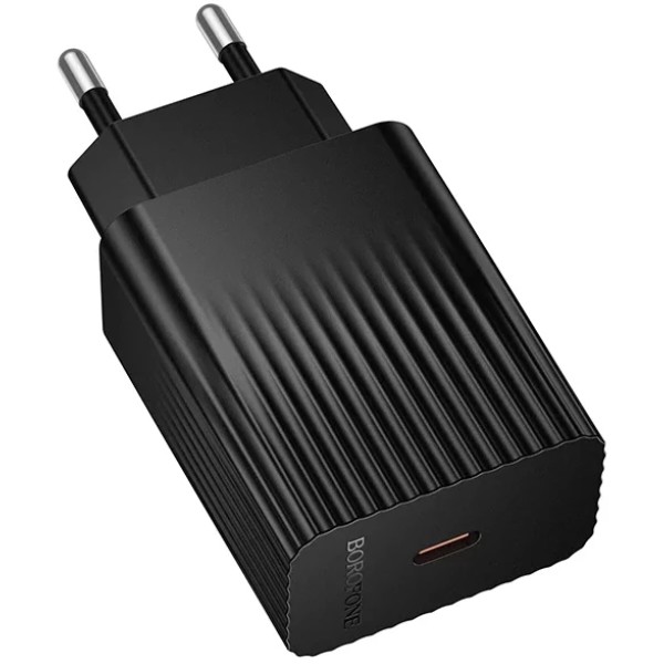 Фото - Сетевое зарядное устройство BOROFONE BAS73A Source single port PD20W charger Black (6941991122699)