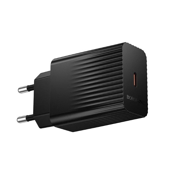 Фото - Сетевое зарядное устройство BOROFONE BAS73A Source single port PD20W charger Black (6941991122699)