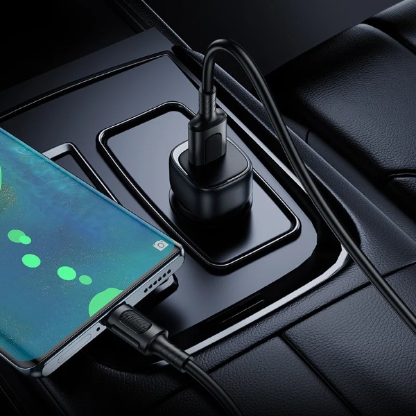Фото - Автомобільний зарядний пристрій BOROFONE BZ34 Cloud single port QC3.0 Black (6941991122255)
