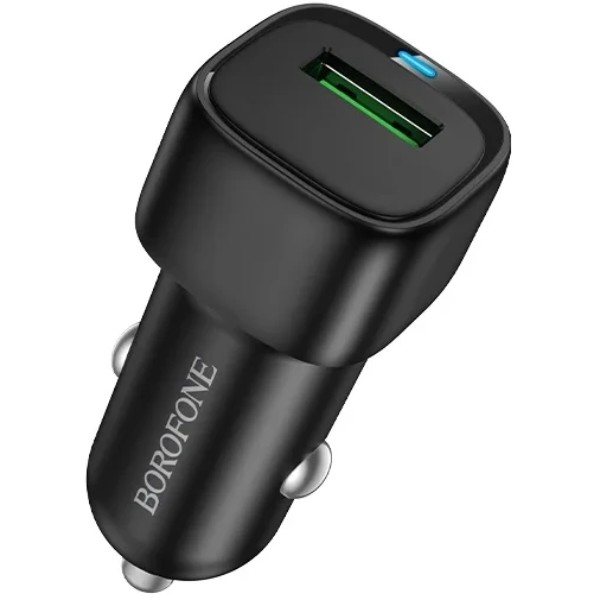 Фото - Автомобільний зарядний пристрій BOROFONE BZ34 Cloud single port QC3.0 Black (6941991122255)