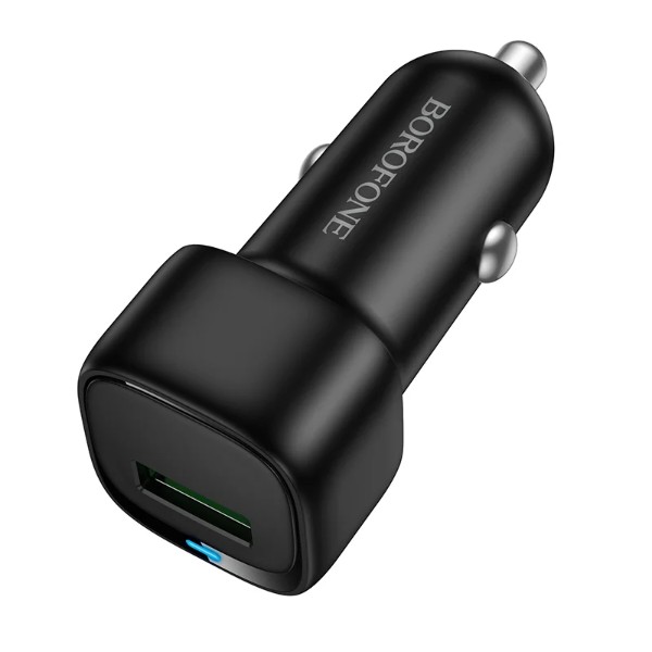 Фото - Автомобільний зарядний пристрій BOROFONE BZ34 Cloud single port QC3.0 Black (6941991122255)