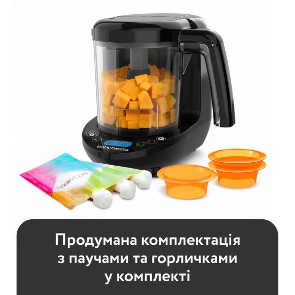 Фото - Блендер-пароварка для дітей Baby Brezza One Step Deluxe, Black (BRZ0258)