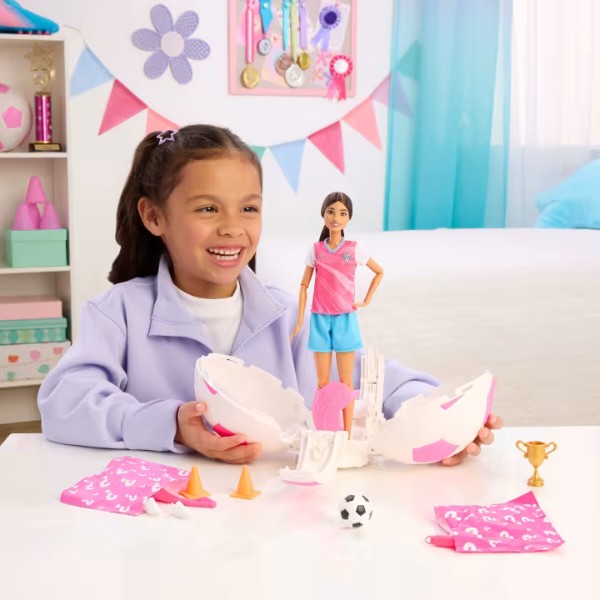 Фото - Кукла-сюрприз Barbie Roll&Reveal – футболистка (JMK20)
