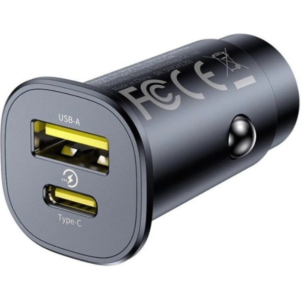 Фото - Автомобильное зарядное устройство Baseus C+U 30W (C00072300123-01)