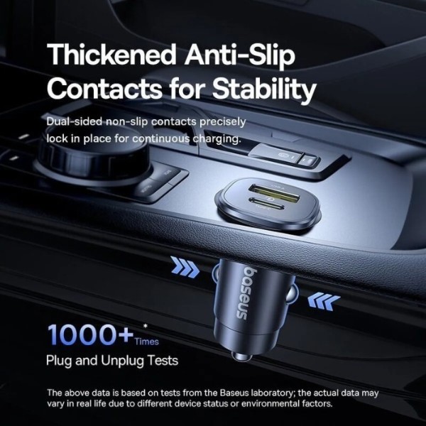 Фото - Автомобильное зарядное устройство Baseus C+U 30W (C00072300123-01)