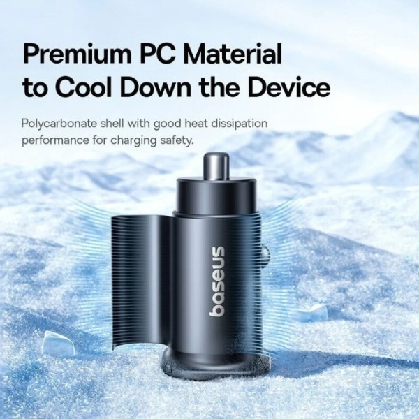 Фото - Автомобильное зарядное устройство Baseus C+U 30W (C00072300123-01)