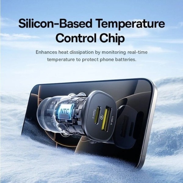 Фото - Автомобильное зарядное устройство Baseus C+U 30W (C00072300123-01)