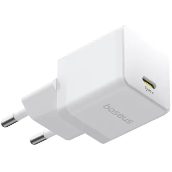 Фото - Сетевое зарядное устройство Baseus Palm Fast Charger 1C 30W EU Moon White (P10111605213-00)