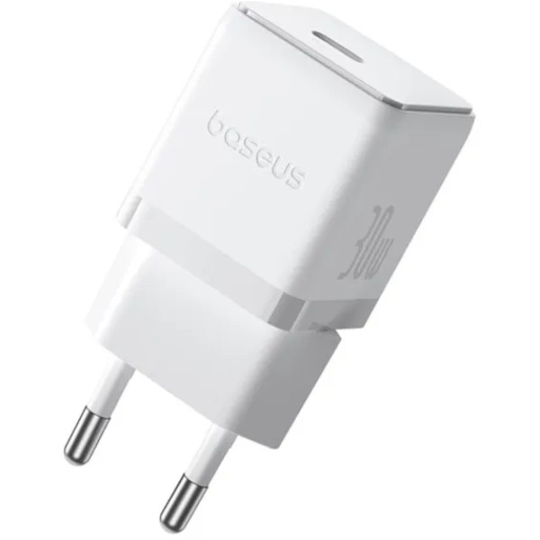 Фото - Сетевое зарядное устройство Baseus Palm Fast Charger 1C 30W EU Moon White (P10111605213-00)