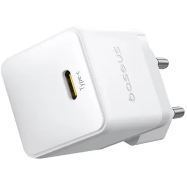 Фото - Сетевое зарядное устройство Baseus Palm Fast Charger 1C 30W EU Moon White (P10111605213-00)