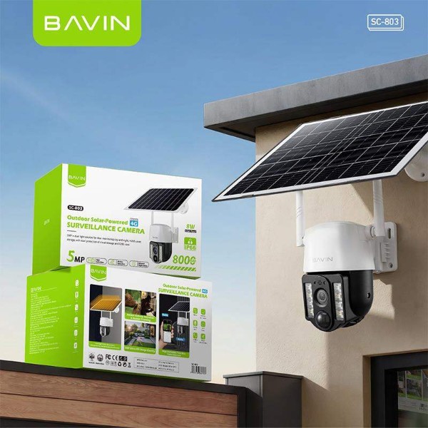 Фото - IP-камера Bavin SC-803 4G IP66 с солнечной панелью 8 Вт +аккумулятором 8000 mAh White (SC-803 WH)