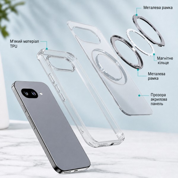 Фото - Чохол для смартфону BeCover Aura Fold for Google Pixel 9a Transparancy (715668)