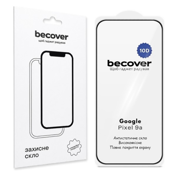 Фото - Защитное стекло для смартфона BeCover for Google Pixel 9a 10D Black (715715)