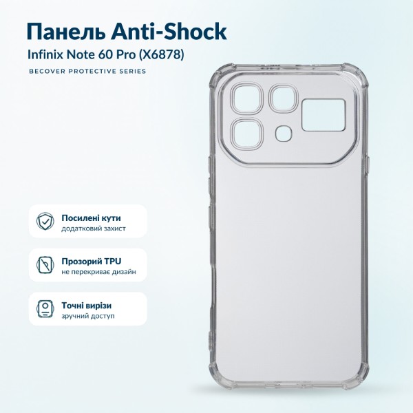 Фото - Чохол для смартфону BeCover Anti-Shock for Infinix Note 60 Pro (X6878) Clear (716082)