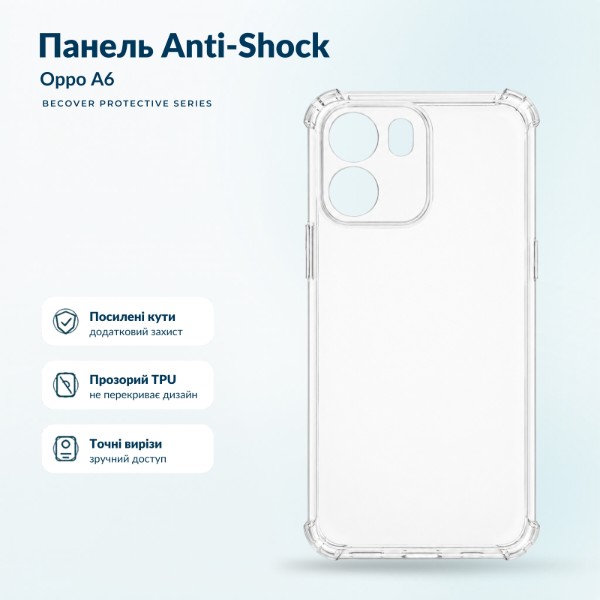 Фото - Чохол для смартфону BeCover Anti-Shock for Oppo A6 Clear (716091)