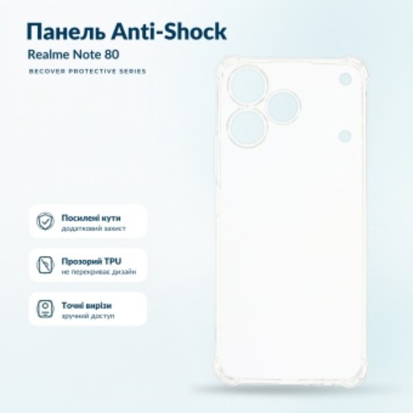Фото - Чохол для смартфону BeCover Anti-Shock for Realme Note 80 Clear (716088)
