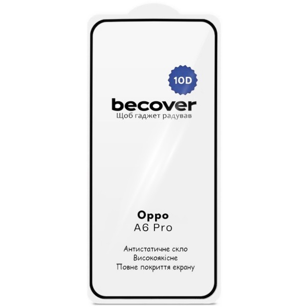 Фото - Захисне скло для смартфону BeCover for Oppo A6 Pro 10D Black (715716)