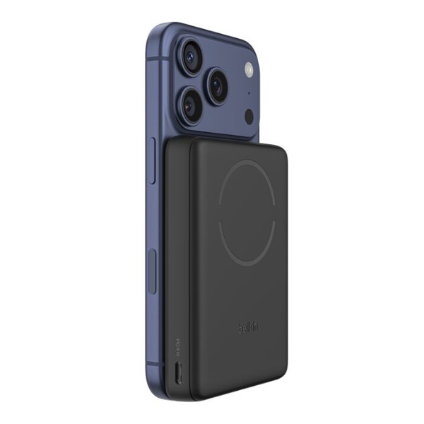 Фото - Батарея мобильная Belkin 10000mAh 20Вт/Qi2 7.5Вт Slim Magnetic Ring Black (BPD017HQBK)