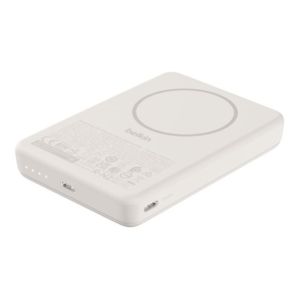 Фото - Батарея мобильная Belkin 10000mAh 20Вт/Qi2 7.5Вт Slim Magnetic Ring Sand (BPD017HQSA)