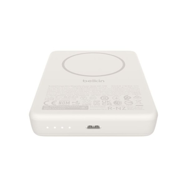 Фото - Батарея мобильная Belkin 10000mAh 20Вт/Qi2 7.5Вт Slim Magnetic Ring Sand (BPD017HQSA)