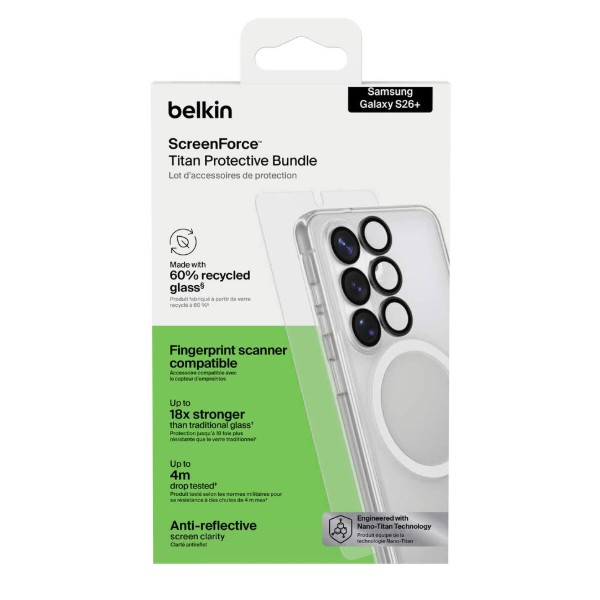 Фото - Чохол для смартфону Belkin 3в1 для Samsung Galaxy S26+ (скло, захист камери) 1 Pack (BUA003HQ)