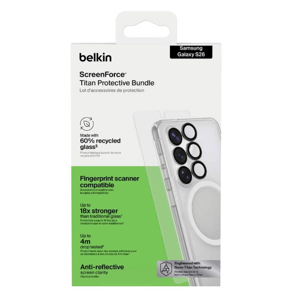 Фото - Чохол для смартфону Belkin 3в1 для Samsung Galaxy S26 (скло, захист камери) 1 Pack (BUA002HQ)