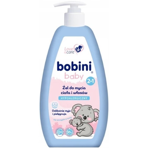 Фото - Гель для душа детский Bobini 2 в 1 гипоаллергенный 500 мл 0+ (33106)