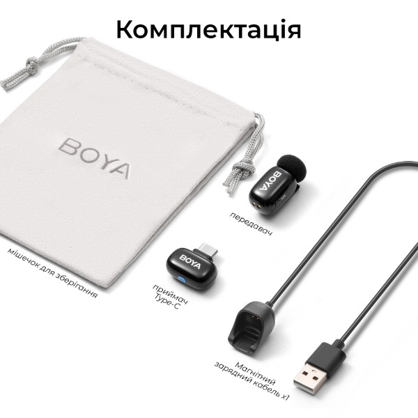 Фото - Микрофон для смартфона Boya mini 2-06 Type-C Black (mini 2-06)