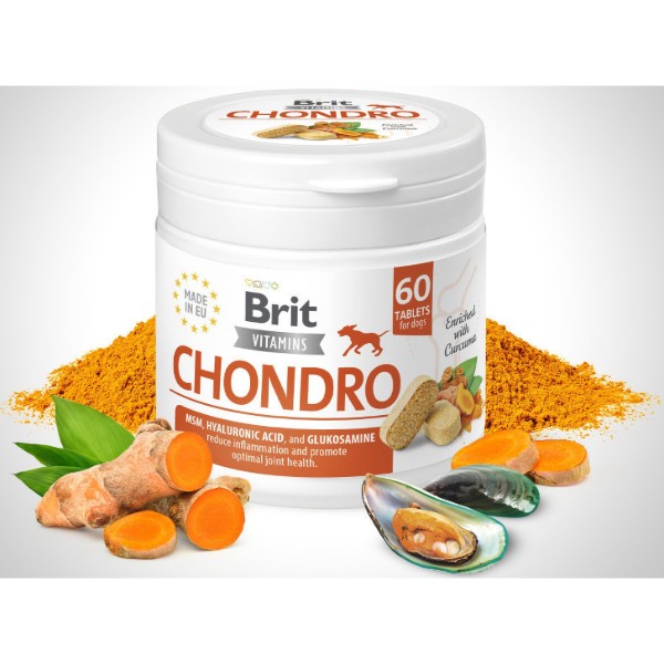 Фото - Вітаміни для собак Brit Vitamins Chondro 60 шт. (8595602571635)