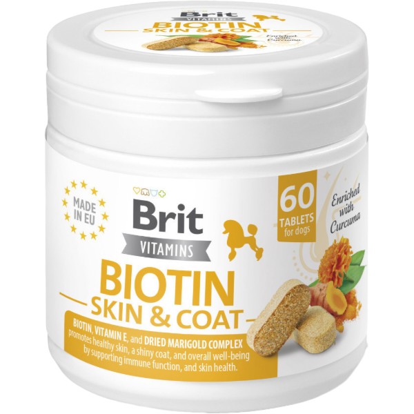 Фото - Витамины для собак Brit Vitamins Biotin Skin & Coat Care 60 шт. (8595602571642)