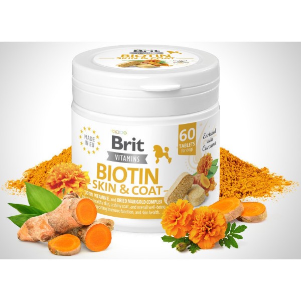 Фото - Витамины для собак Brit Vitamins Biotin Skin & Coat Care 60 шт. (8595602571642)