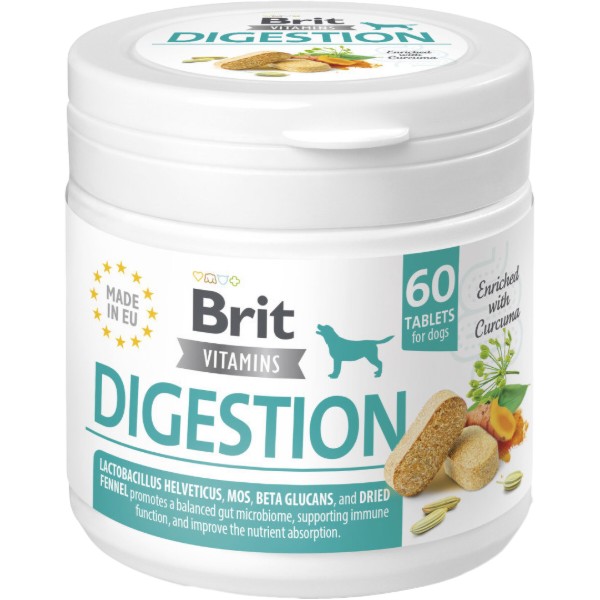 Фото - Вітаміни для собак Brit Vitamins Digestion 60 шт. (8595602571659) Фото - Вітаміни для собак Brit Vitamins Digestion 60 шт. (8595602571659)