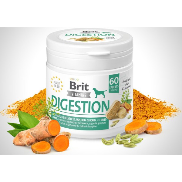 Фото - Вітаміни для собак Brit Vitamins Digestion 60 шт. (8595602571659)