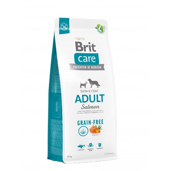Фото - Сухой корм для собак Brit Care Dog Grain-free Adult беззерновой с лососем 12 кг (8595602558834)