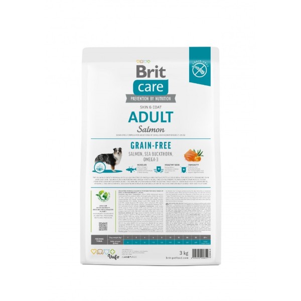 Фото - Сухий корм для собак Brit Care Dog Grain-free Adult беззерновий з лососем 3 кг (8595602558841)