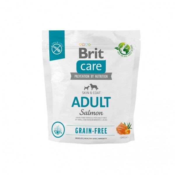 Фото - Сухой корм для собак Brit Care Dog Grain-free Adult беззерновой с лососем 1 кг (8595602558858)