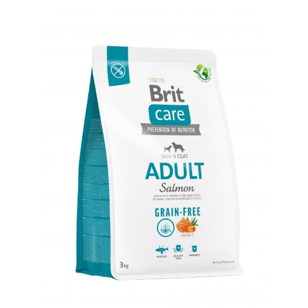 Фото - Сухий корм для собак Brit Care Dog Grain-free Adult беззерновий з лососем 3 кг (8595602558841)